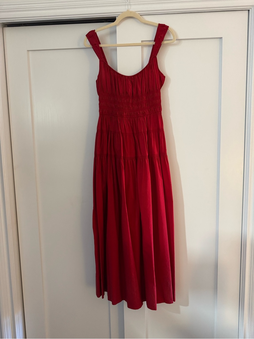 Doen Clover Midi Dress in Tomato
